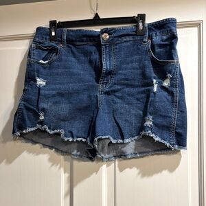 Denim Distressed Women Shorts